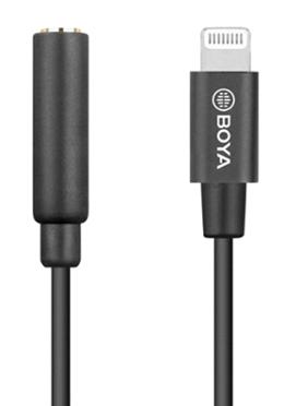 Boya-K3 3.5mm TRRS (Female) to Lightning (Male) Audio Adapter image
