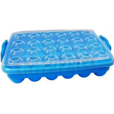 BP Egg Tray Large, 24 Eggs Dispenser Holder Eggs Storage Container Plastic Box Large 2 Dozen image