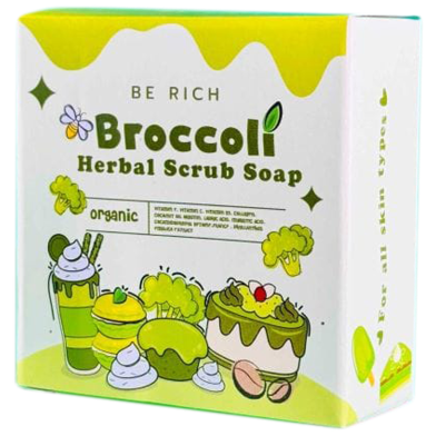 BROCCOLI HERBAL SCRUB SOAP 100 Percent Organic Product image