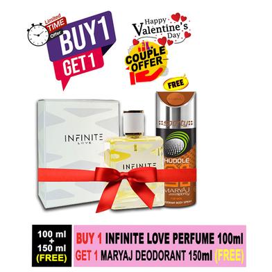 BUY 1 Infinite Love Perfume 100ml GET 1 Maryaj Deodorant 150ml FREE (For Women) image