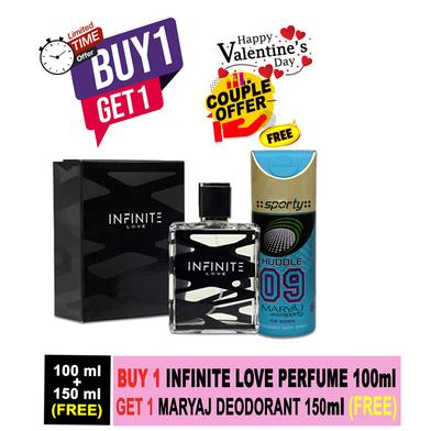 BUY 1 Infinite Love Perfume 100ml GET 1 Maryaj Deodorant 150ml FREE image