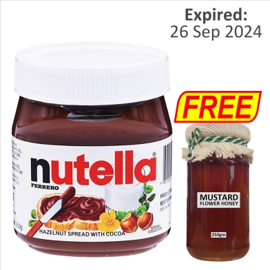 BUY 1 Nutella Hazelnut Chocolate Spread Jar (350gm) GET 1 Mustard Honey 250gm FREE!! image