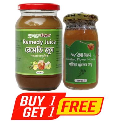 BUY 1 Sobuj Uddog Remedy Juice 350ml GET 1 Ashol Mustard Flower Honey 250ml FREE image
