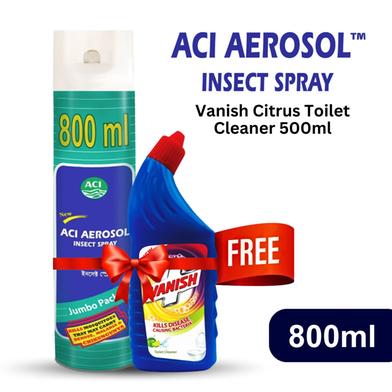 BUY ACI Aerosol Insect Spray 800ml, GET Vanish Citrus Toilet Cleaner 500ml FREE image