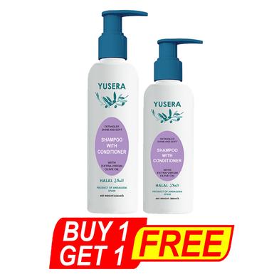 BUY YUSERA Detangler Shine and Soft Shampoo with Conditioner 500 ml GET 300 ml FREE image