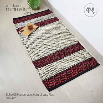 Baah 05 Handmade Natural Jute Rug 4x2 Inch image