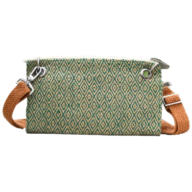 Baah Emerald Green Jute Purse image