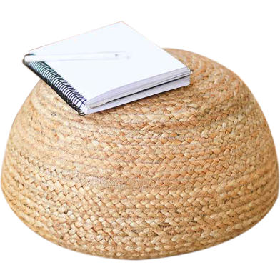 Baah Jute Puffy Stool For Home and Office image