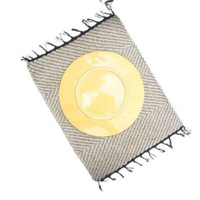 Baah's Gold Stripes Jute Placemat and Runner image