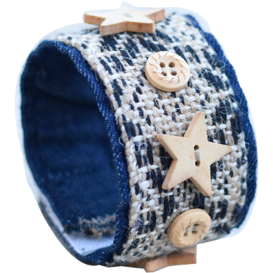 Baah's Upcycled Denim and Jute Bracelet 01 image