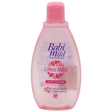 Babi Mild White Sakura Head And Body Baby Bath 200 ML image