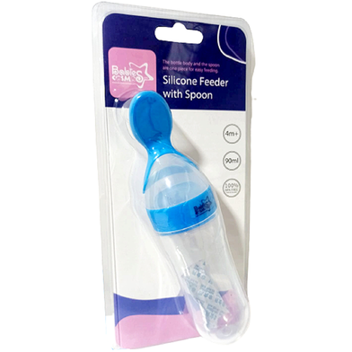 Babies Cosmos Silicone Feeder With Spoon 3oz/90ml image