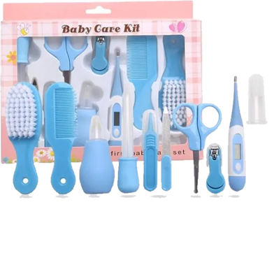 Baby Care Products Newborn Nail Set Nail Clipper Scissors Comb Hair Brushes Kit Kids Nail Clippers Kit 10 Pcs Set image