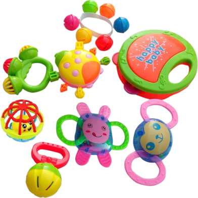 Baby Concert Funny Little Toy Baby Play Plastic Toy Jhunjhuni Set image