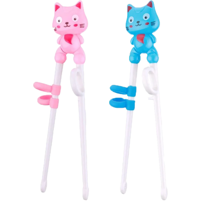 Baby Eat Training Cute Cartoon Chopsticks 1 Pcs Multicolor image