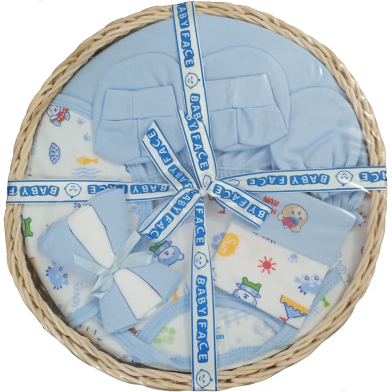 Baby Face Newborn Baby Gift Set (9pcs) - Blue Color image