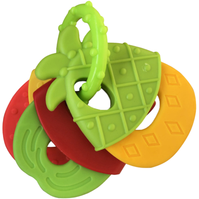 Baby Fruit Silicone Head Teether Fitness Educational Toy CN -1pcs image