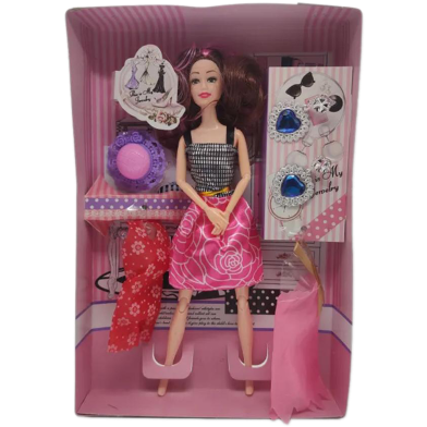 Baby Girls Angel Barbie Doll With Dress Set (barbie_yb179-12c) image