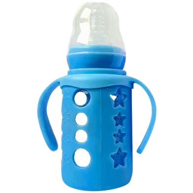 Baby Glass Feeder 120 ml/40z (Silicon Cover) China image