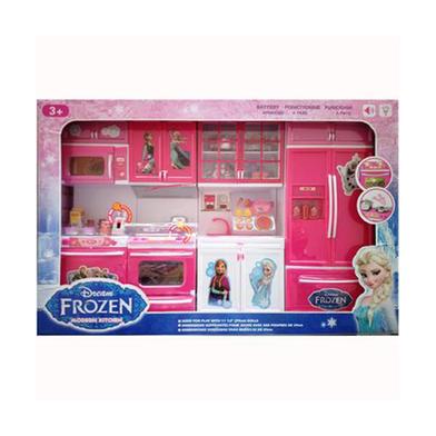 Baby New Toys Frozen Cartoon Figured Battery Operated Modern Dream Kitchen Set image