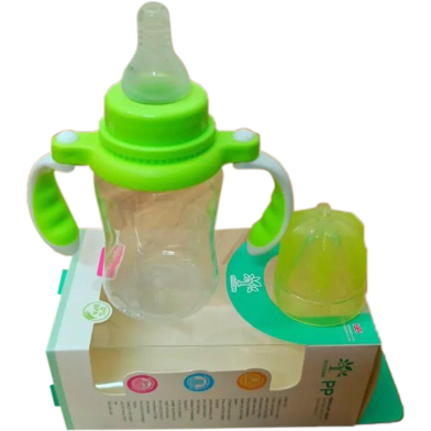 Baby PP Feedin Bottle with Handle 150ml -1pcs image