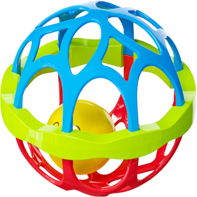 Baby Plastic Soothing Rattle Toy for Newborn Baby 0-3-6 Month Early Education Puzzle Hand Ball image