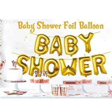 Baby Shower Foil Balloon Banner For Baby Shower Supplies Decorations Baby Girl Baby Boy- Pack Of 1 image