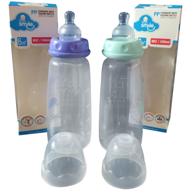 Baby Smile PP Standard Neck Feeding Bottle 240ml (Safe And Hygienic) - 1pcs image