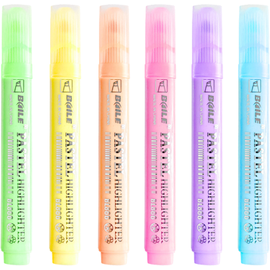 Baile Text Highlighter Assorted Pastel Colors 6 Pcs image