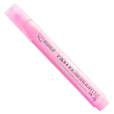 Baile Text Highlighter Assorted Pastel Colors Pink 1Pcs image