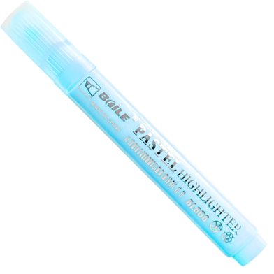 Baile Text Highlighter Assorted Pastel Colors Blue 1 Pcs image