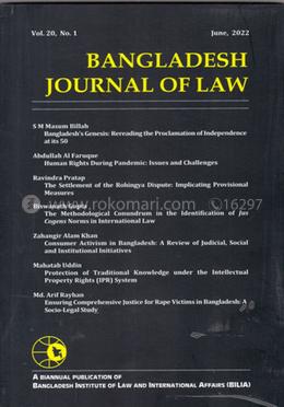 Bangladesh Journal of Law Vol. 20, No. 1, June 2022 image