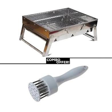 Barbecue Grill and Meat Tenderizer Combo image