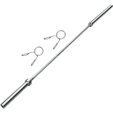 Barbell Bar Olympic – 7 Feet – Silver image