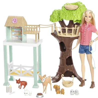 ​Barbie Doll And Animal Rescue Center With 8 Animals image