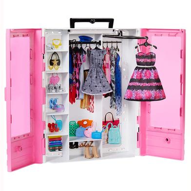 ​Barbie Fashionistas Ultimate Closet Portable Fashion Toy with Doll, Clothing, Accessories and Hangars image