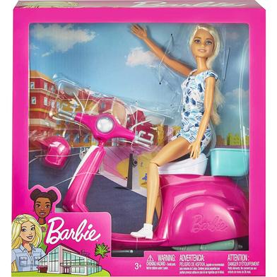 Barbie GBK85 Doll and Scooter image