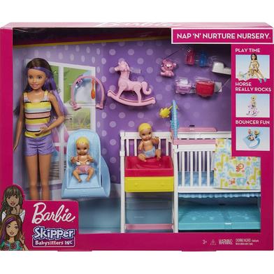 Barbie GFL31 Babysitter Siblings Toy Doll, Multicolor