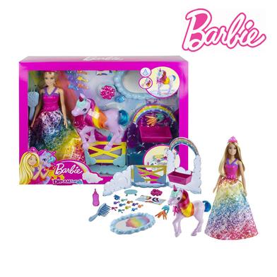 Barbie GTG01 Dreamtopia Doll And Unicorn image