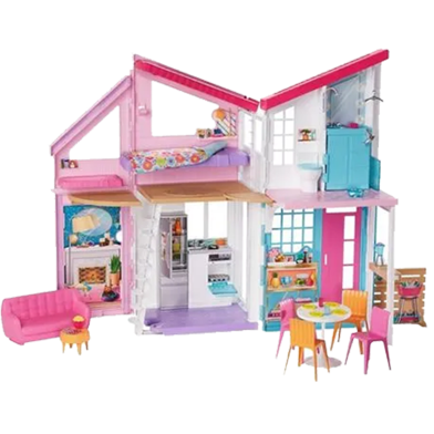Barbie House Malibu 6 Rooms Plus Accessories image