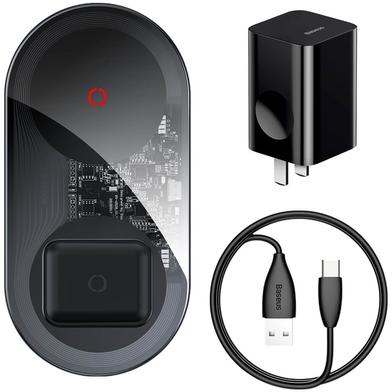 Baseus Simple 2 in 1 Wireless Charger Turbo Edition 24W image