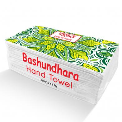 Bashundhara Hand Towel 1 ply 150 pcs Poly (White) image