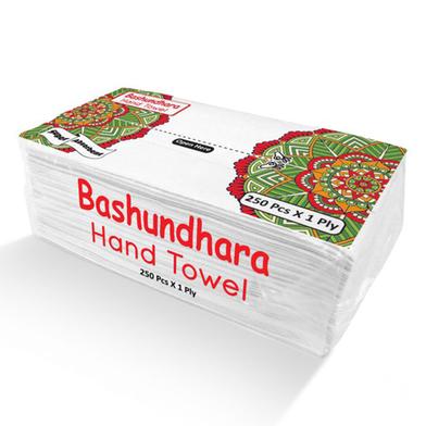 Bashundhara Hand Towel 1 ply 250 pcs Box (White) image