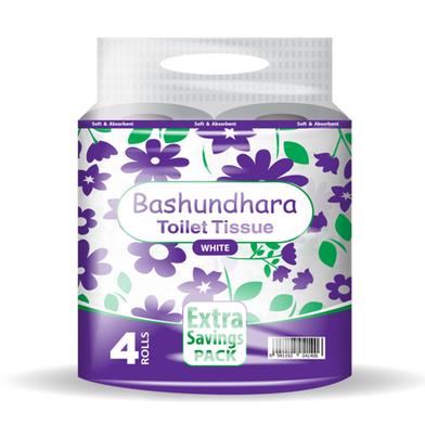 Bashundhara White Toilet Tissue- 4 Pcs Combo image