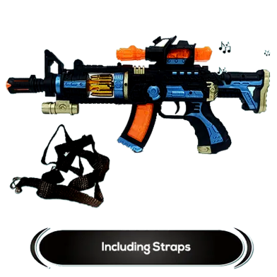 Battery Operated Kids Toy Gun With Light And Music Multicolor (gun_music_weapon_929) Gun image
