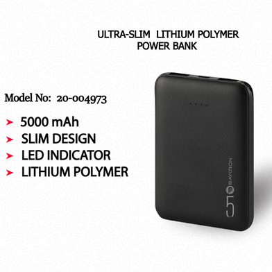 Baykron Power Bank 5000 MAH 2 USB 2 Amp / Indicator/Type C image