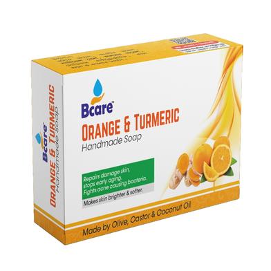 Bcare Orange And Turmeric Soap, Natural Organic Orange And Turmeric Soap (অরেঞ্জ এন্ড টুরমেরিক সাবান, ন্যাচারাল অর্গানিক অরেঞ্জ এন্ড টুরমেরিক সোপ) -100gm image