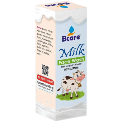 Bcare Organic Milk Face Wash -120 ml image