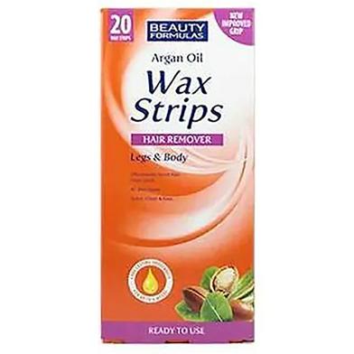 Beauty Formulas Argan Oil Wax Strips Hair Remover Legs and Body image