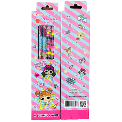 Bensia Strawberry Scented Graphite Pencil 6 pcs Set image